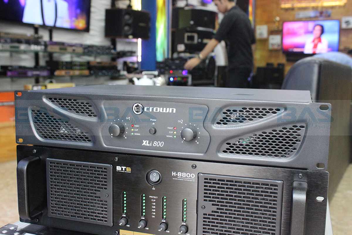 Công suất Crown XLI 800, cục đẩy 2 kênh cho dàn karaoke