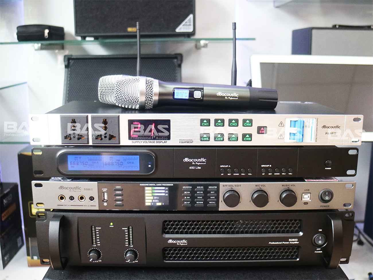 Công suất DBacoustic B2800, cục đẩy 2 kênh công suất 800w/ch