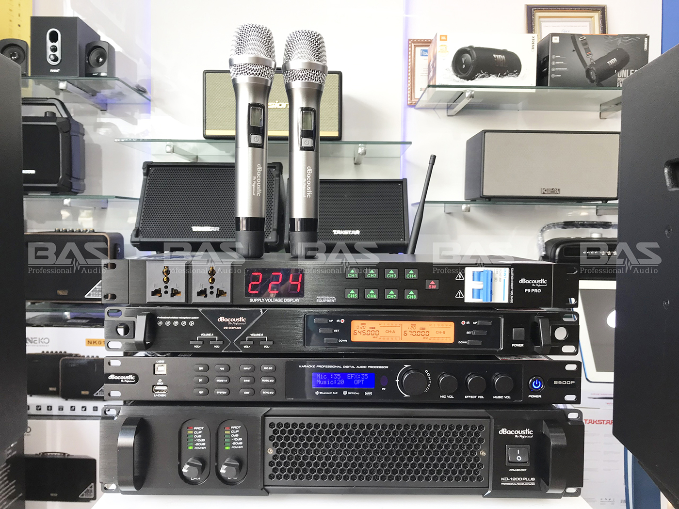 Công suất dBacoustic KD1200 Plus, cục đẩy 2 kênh công suất 1200W