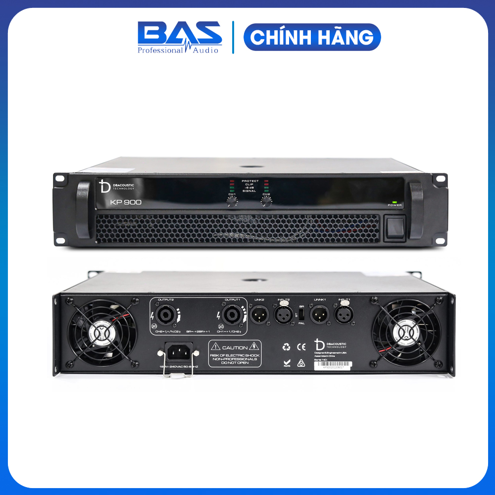 Cục đẩy công suất dBacoustic KP900 Premium, 2x900W, Class H