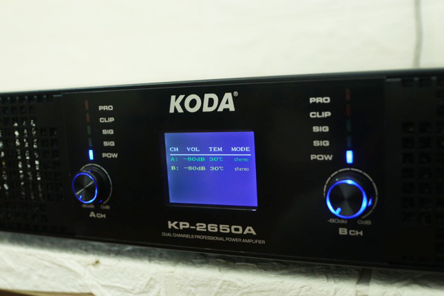 Công suất KODA KP 2650A , cục đẩy 2 kênh 650W/CH