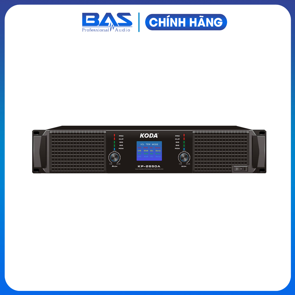 Công suất KODA KP 2650A , cục đẩy 2 kênh 650W/CH