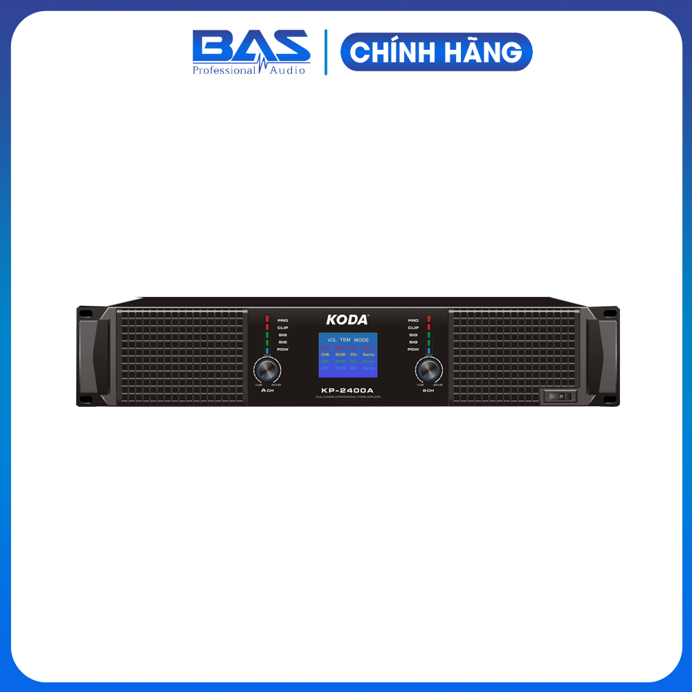 Công suất KODA KP 2400A, cục đẩy 2 kênh 400W/CH