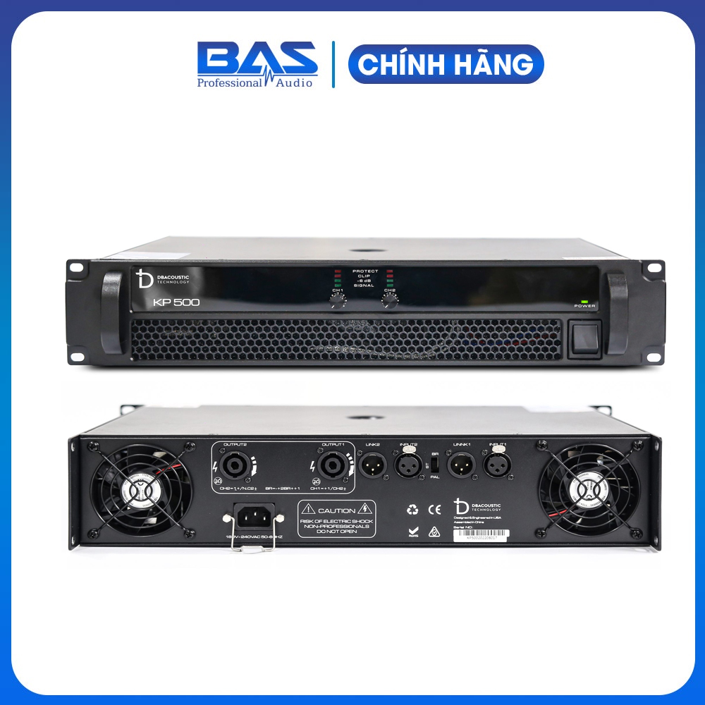 Công suất dBacoustic KP500, cục đẩy 2 kênh cho dàn karaoke gia đình