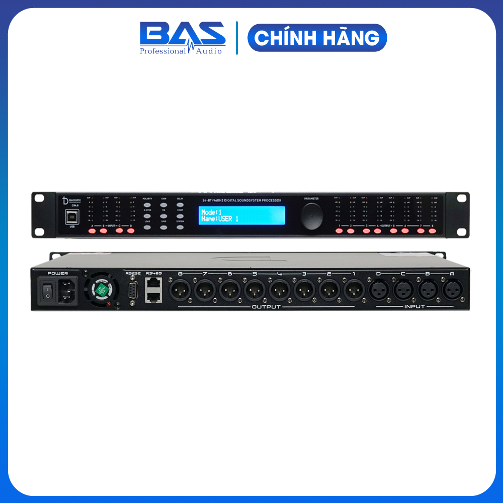 Crossover DBacoustic CR4.8, thiết bị xử lý âm thanh chuyên nghiệp