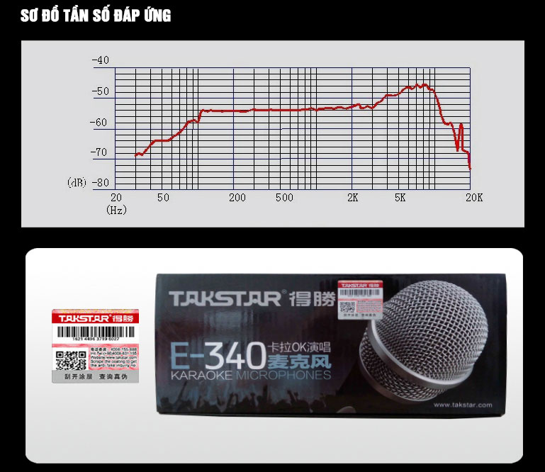 Mic có dây Takstar E-340