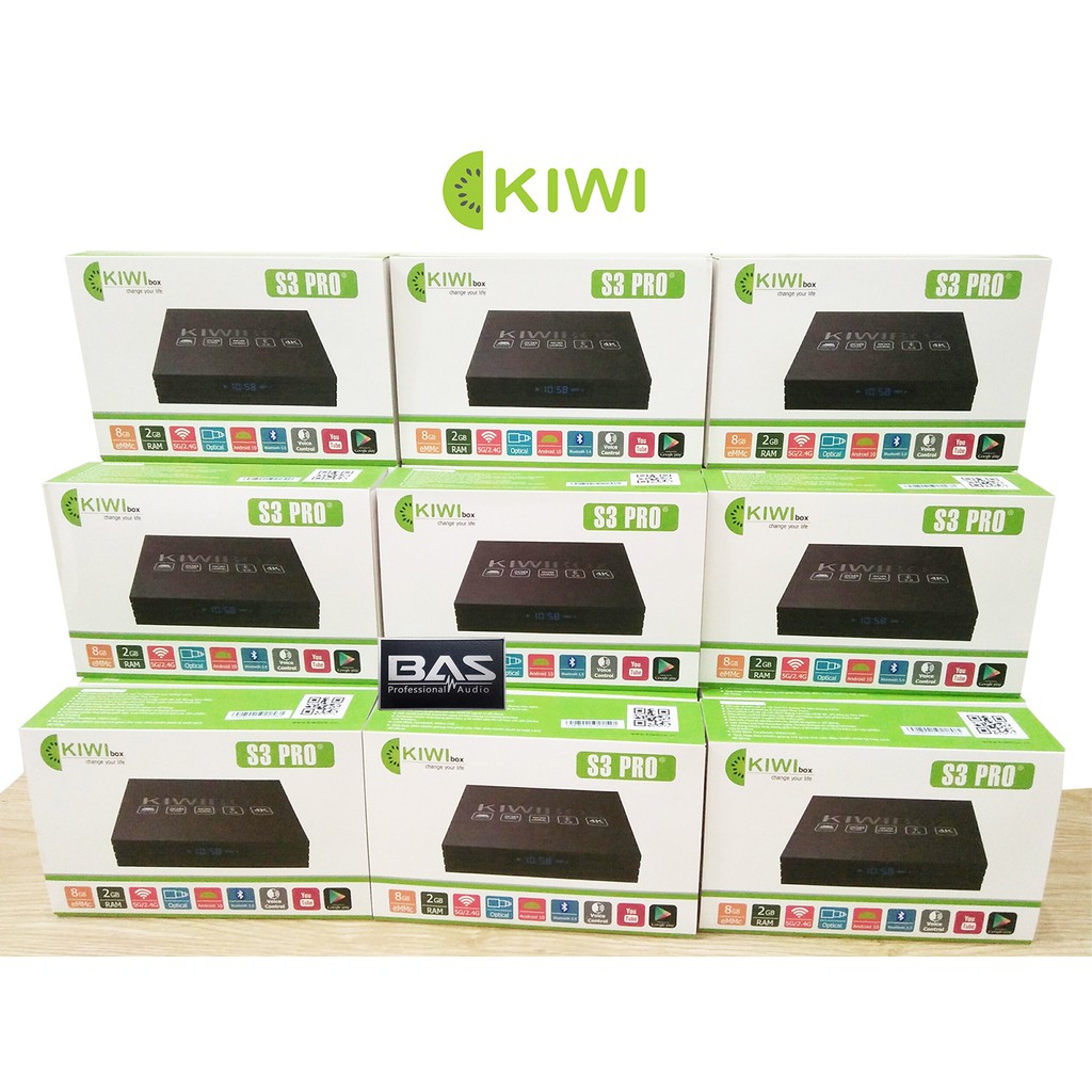sản phẩm Kiwi box S3 pro hàng về tại kho BAS audio