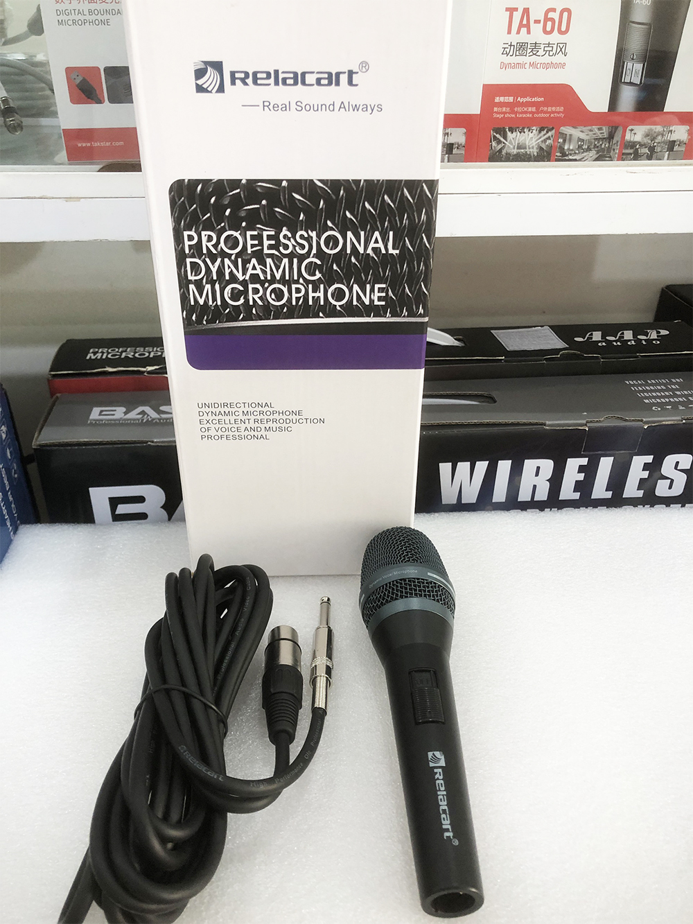 Mic karaoke Relacart SM300P, mic có dây cao cấp cho dàn karaoke gia đình, phòng trà, acoutic, hàng chính hãng, bảo hành 12 tháng