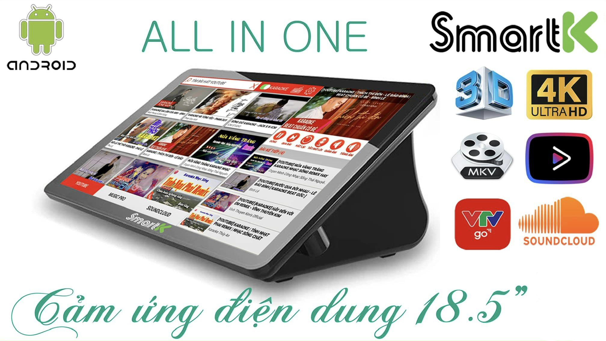 Đầu liền màn chọn bài karaoke smartK all in one