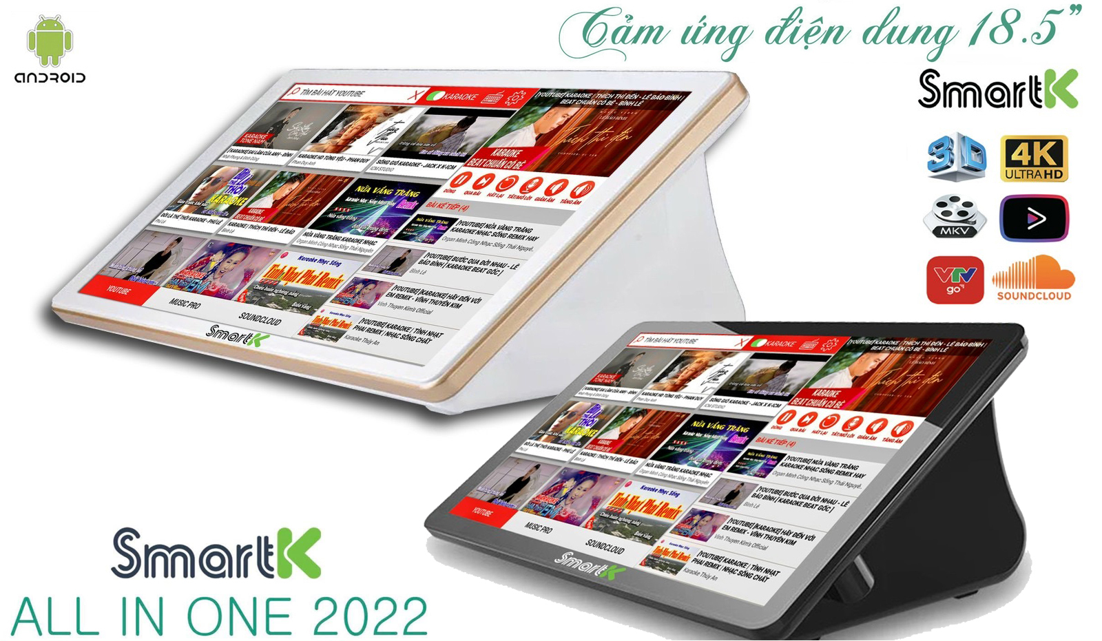 Đầu liền màn chọn bài karaoke smartK all in one