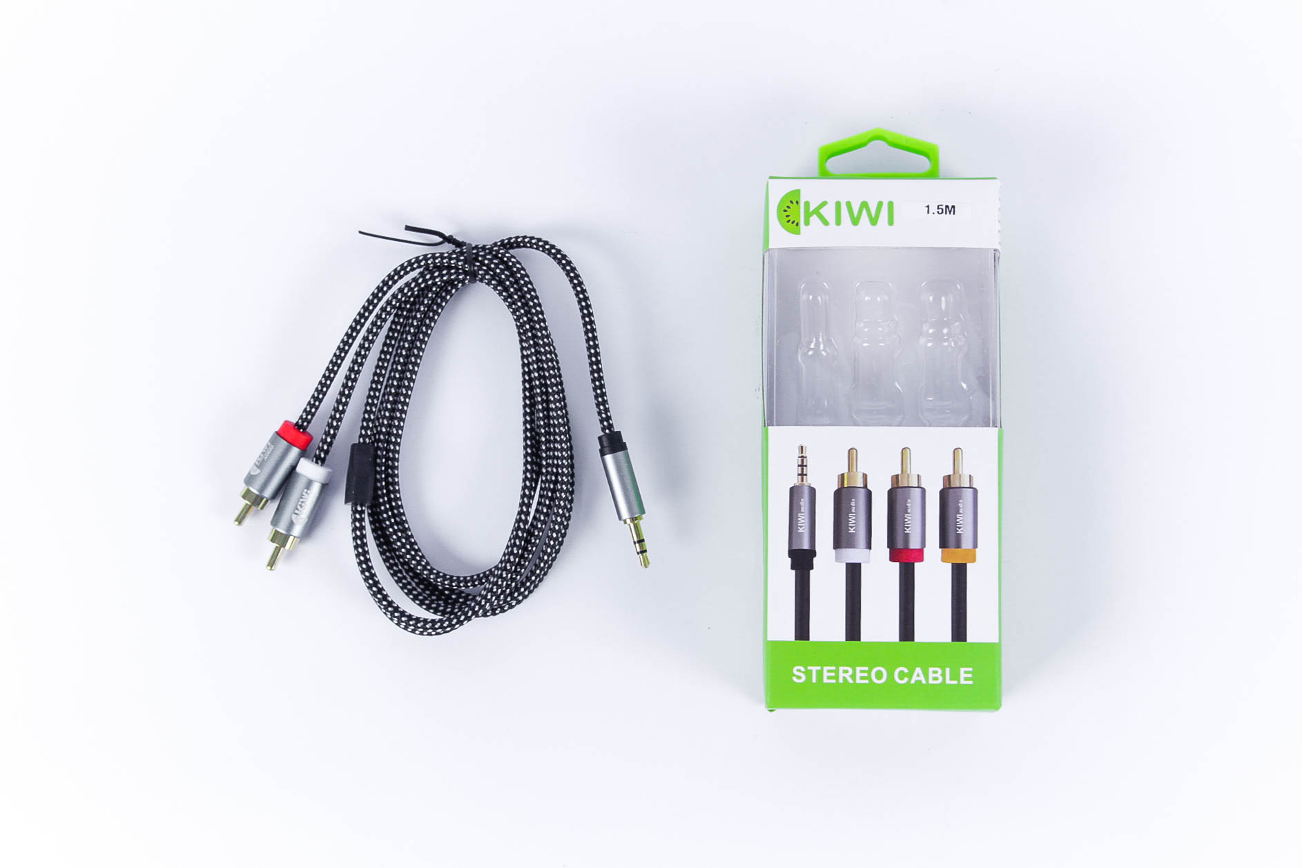 Dây 3.5mm to 2RCA Kiwi AV (hộp)
