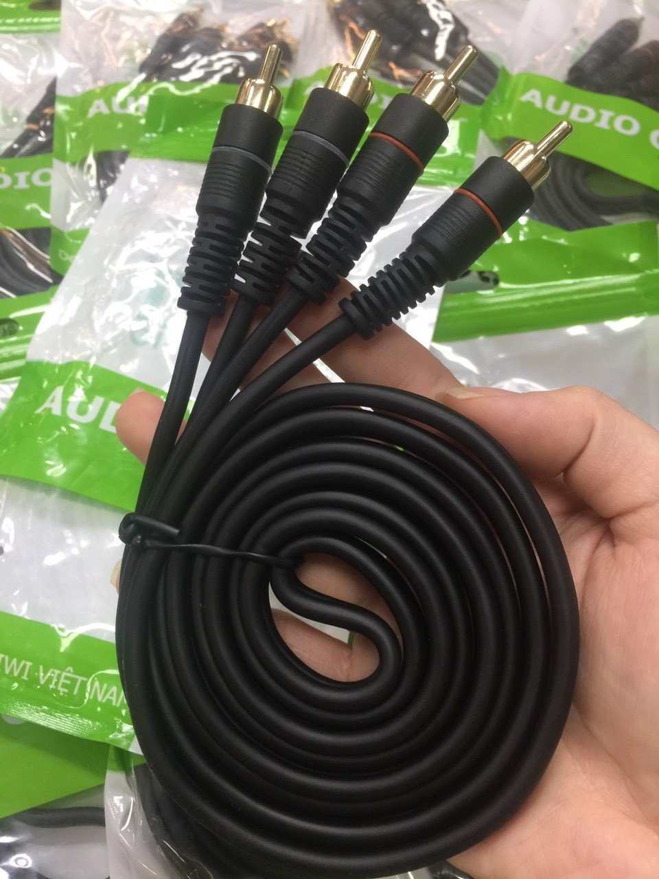Dây kiwi 2RCA ra 2RCA, dây 2av ra 2av lõi đồng