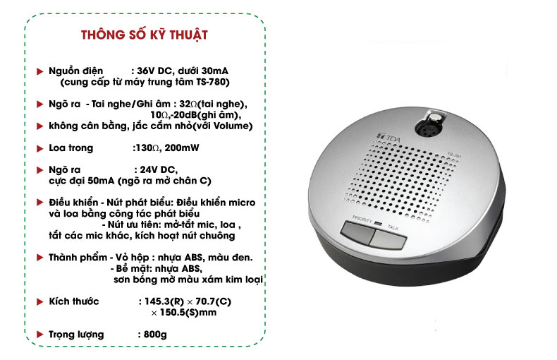 Mic hội thảo, mic hội nghị cao cấp TOA