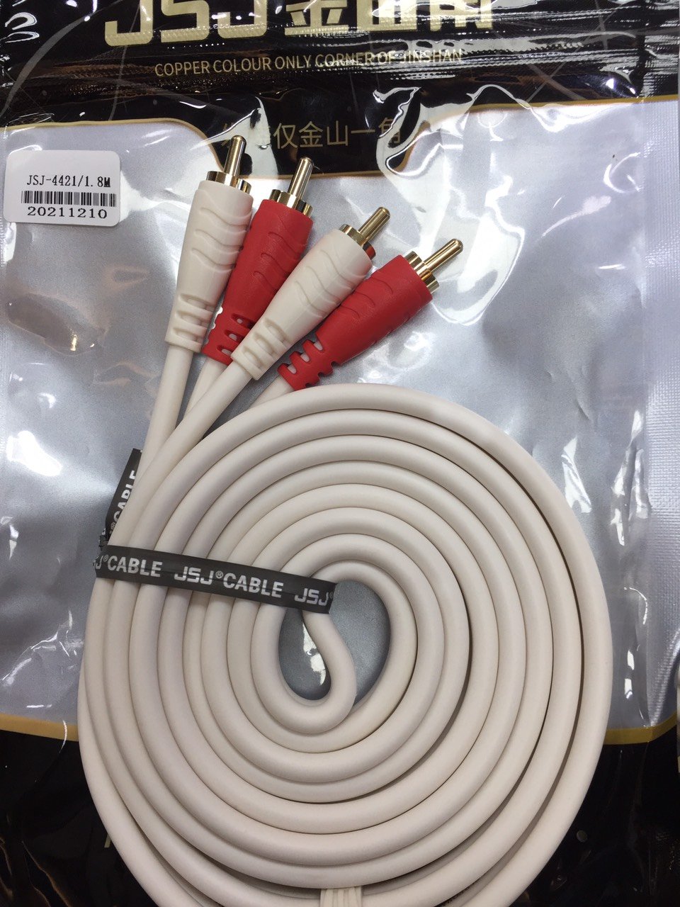 Cáp AV hoa sen 2 đầu RCA, Dây loa AV 2 ra 2, Cáp Audio 2RCA