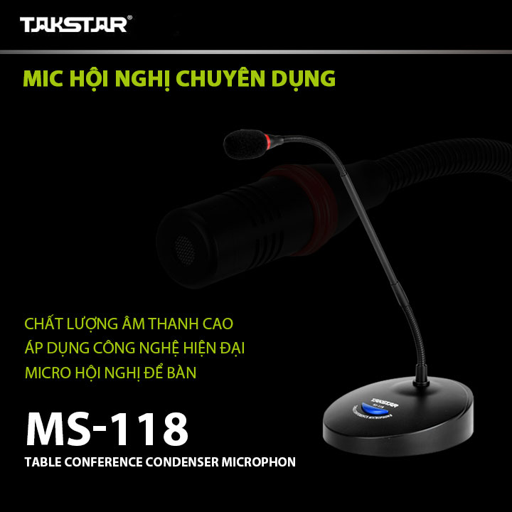 Micro hội nghị hội thảo có dây Takstar MS 118
