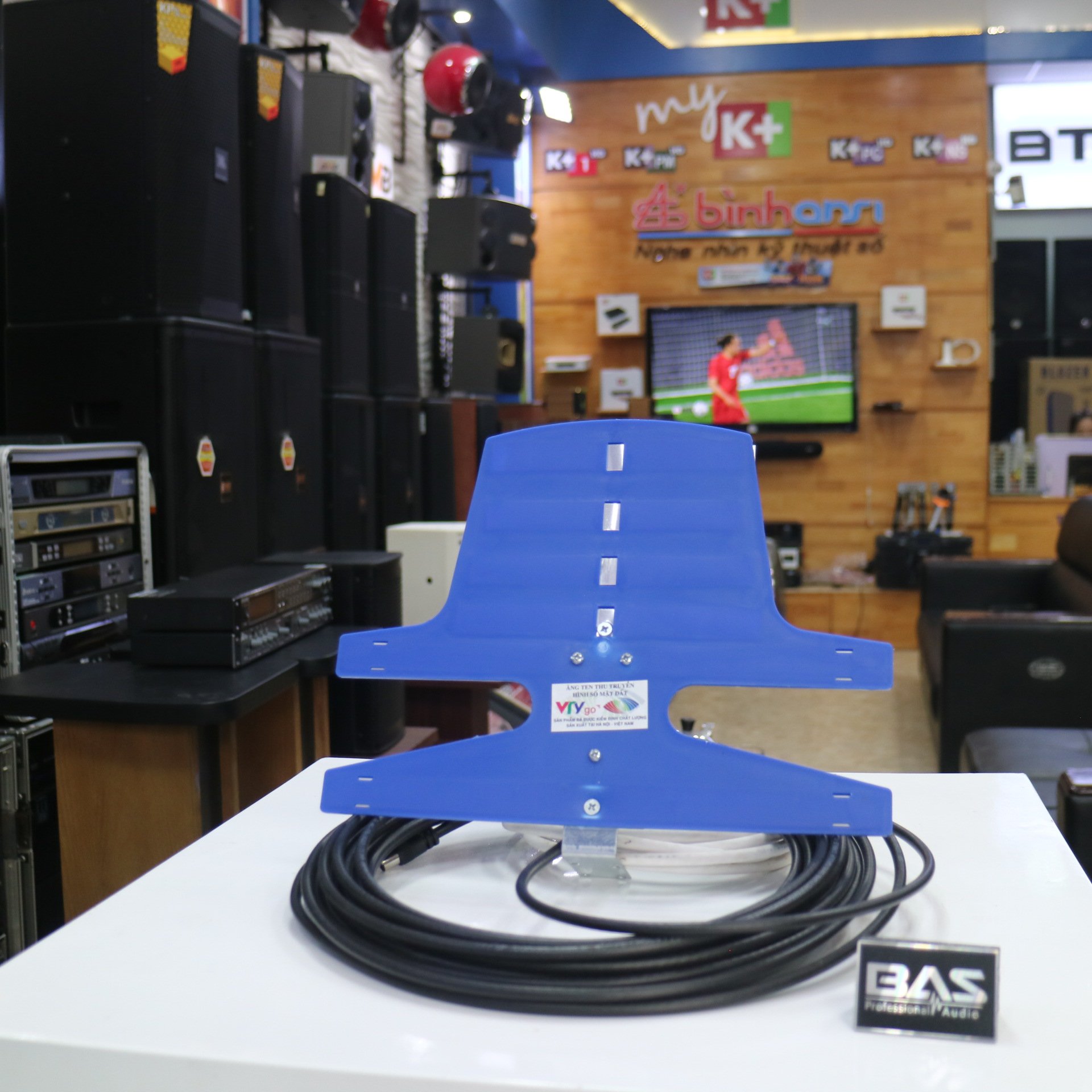 Combo Đầu thu truyền hình số mặt đất DVB T2 LTP STB-1306 và Anten liền dây VRY 12m