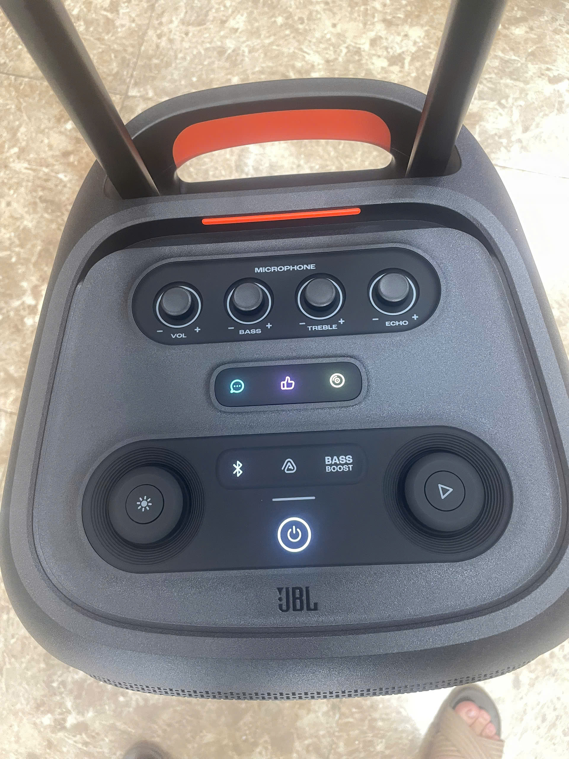 Loa JBL PartyBox Stage 320, Công Suất 240W, Pin 18h, AUX, Micro, Bluetooth 5.4
