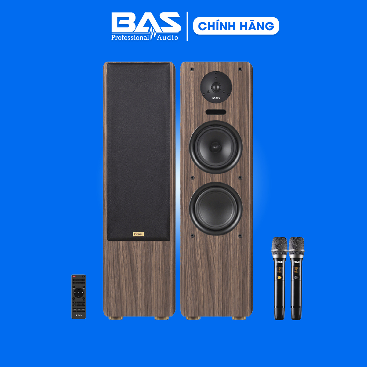 Dàn loa kadma BS66, bass 16cm, công suất 180Wx2, Bluetooth 5.3, optical, HDMI
