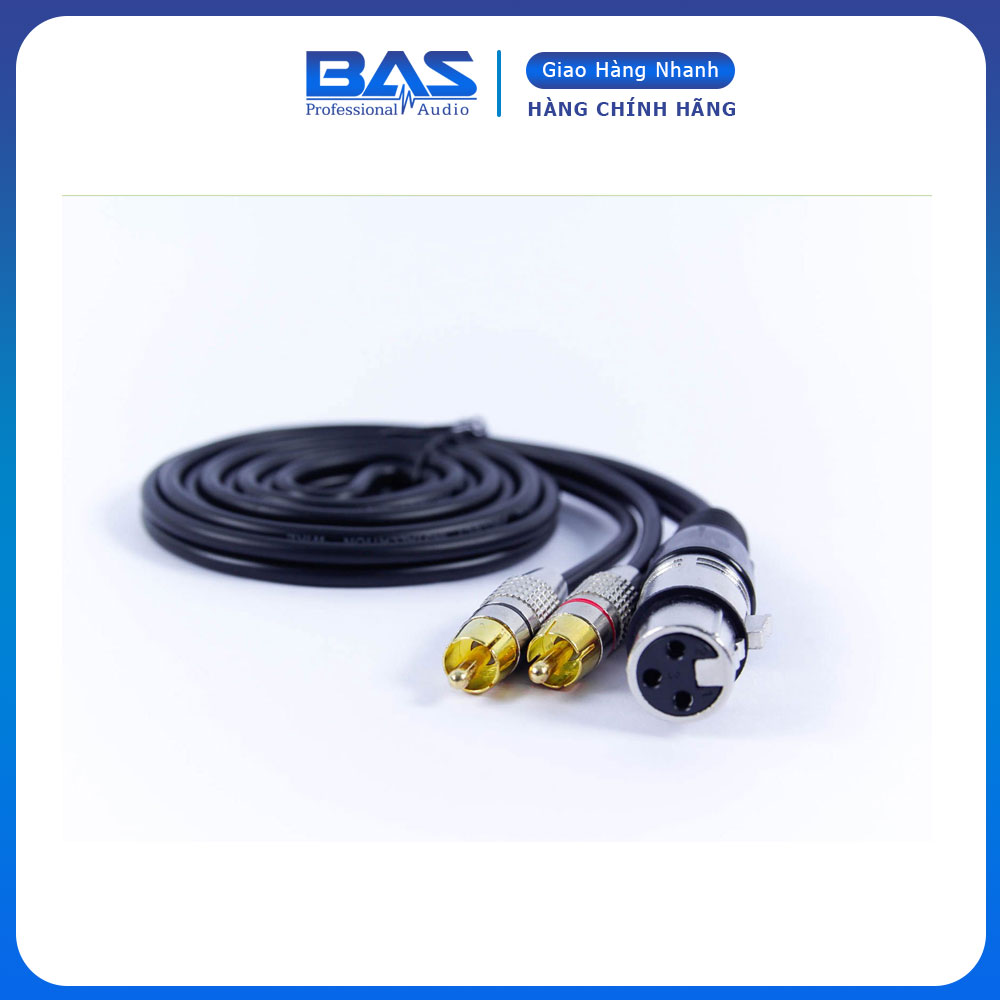 Dây canon âm ra 2 AV hoa sen Kiwi lõi đồng kết nối vang xuống sub, loại tốt