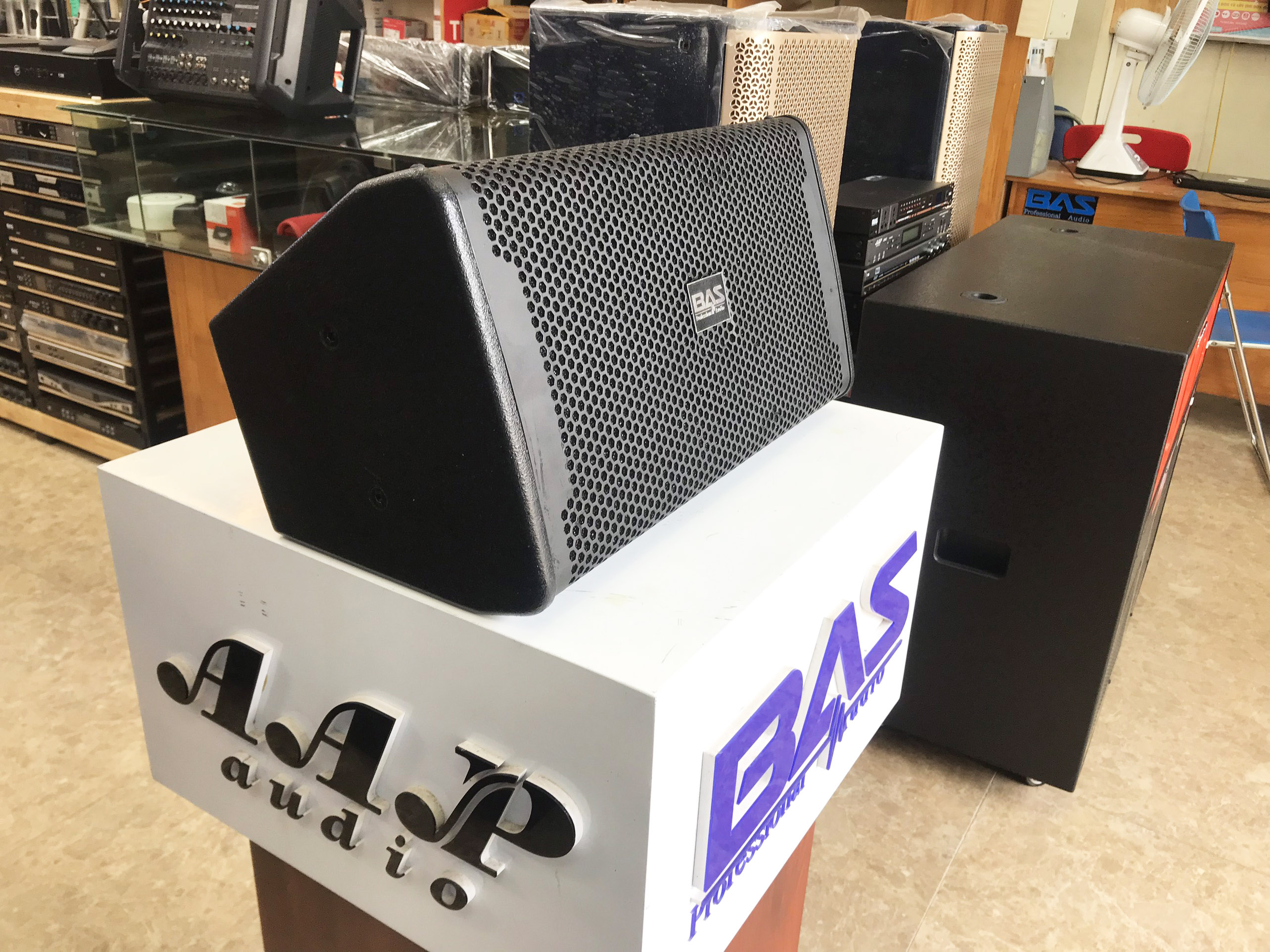 Loa BAS bass 20cm, loa karaoke, nghe nhạc lắp trên xe oto du lịch