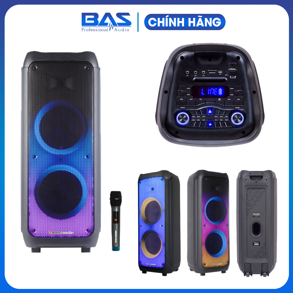 Party Box BA 1002PB, loa karaoke di động công suất 200W