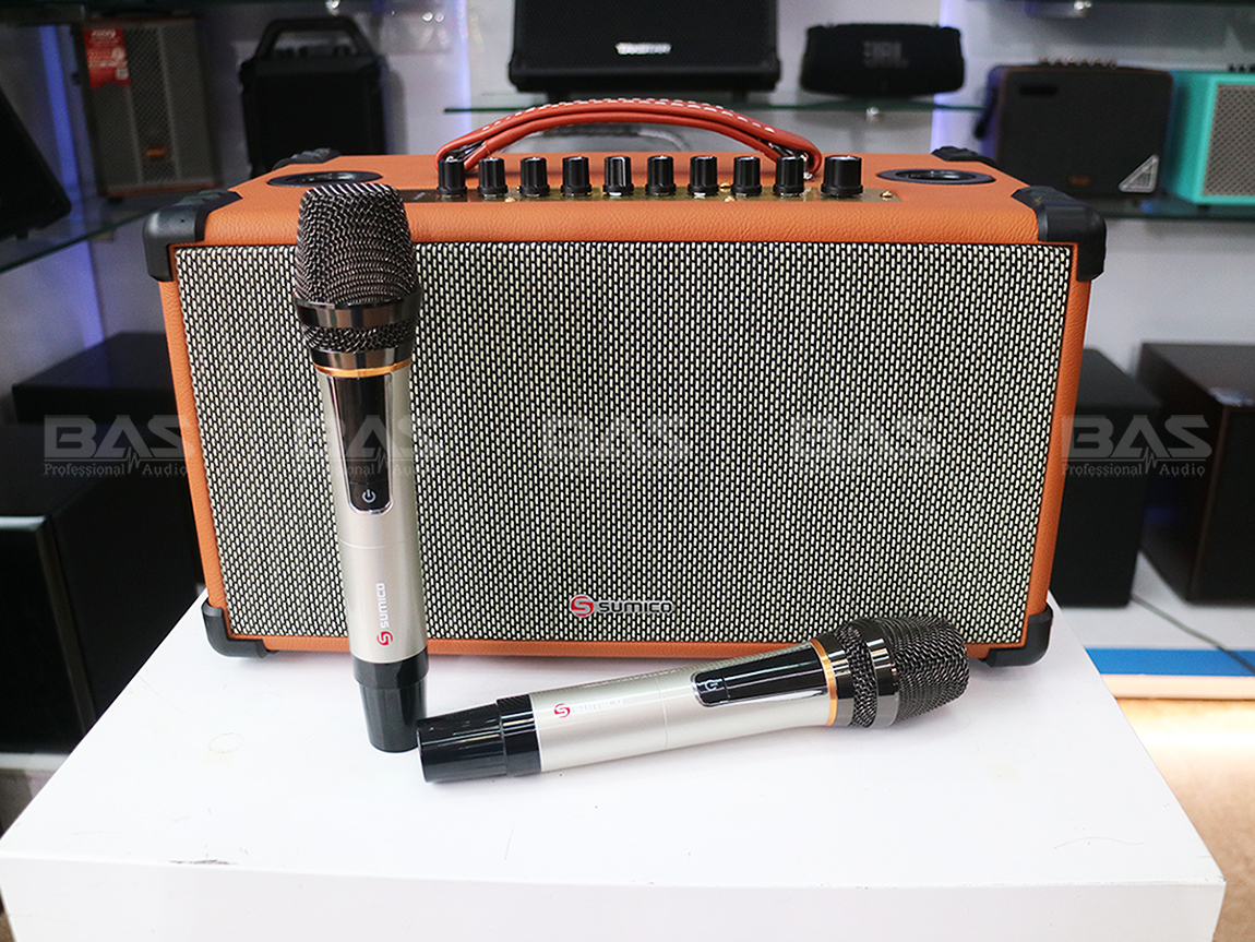 Loa di động Sumico BT S52, loa karaoke xách tay công suất 100W