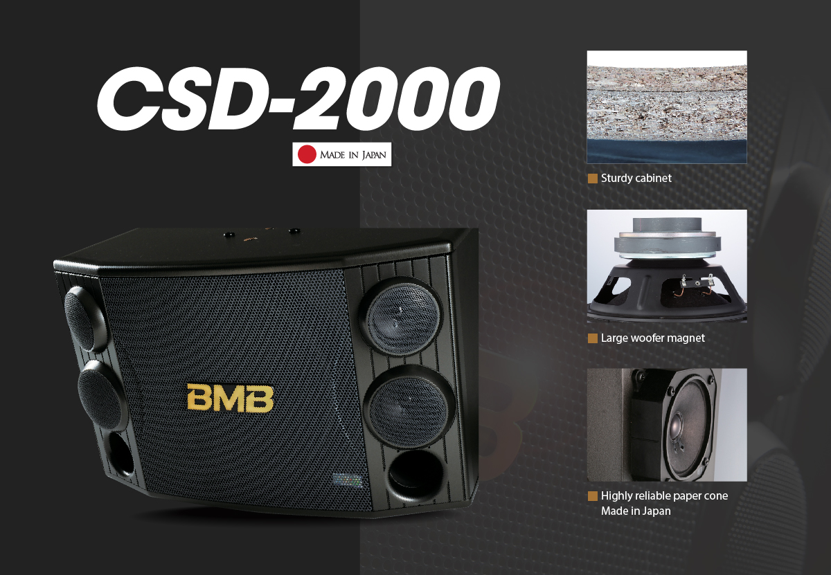 Loa BMB CSD 2000SE, loa karaoke 3 đường tiếng bass 30 hàng chính hãng Nhật Bản