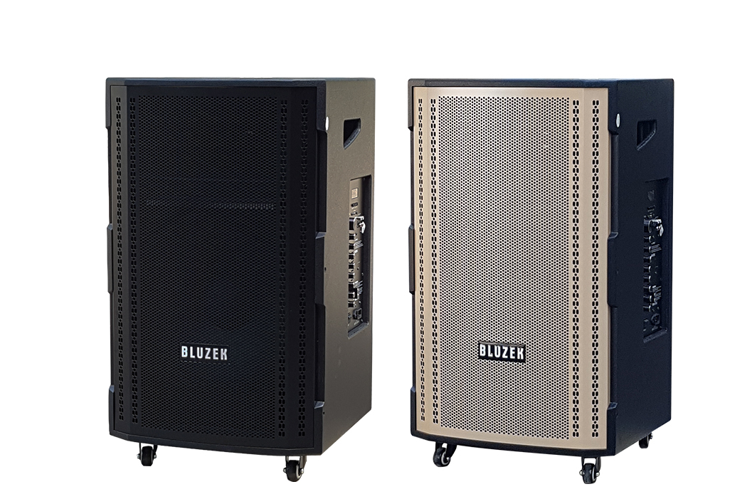 Loa kéo Bluzek BZ68LG, Loa karaoke di động bass 40cm kèm hai micro không dây