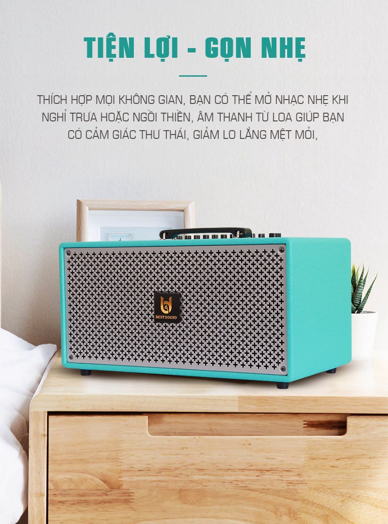loa karaoke di động BestSound M6S, loa xách tay công suất lớn 480W