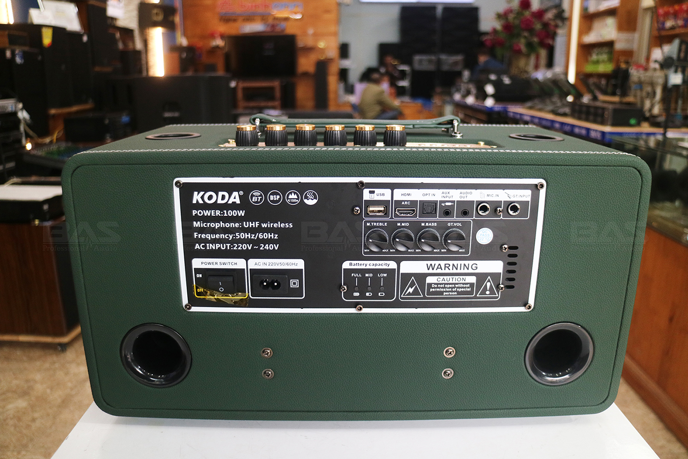 Loa di động KODA FUTURE 86, loa xách tay karaoke KODA xanh forest bass boot căng