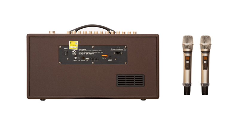 Loa di động KOMI KM568, loa xách tay karaoke công suất 150W/600W