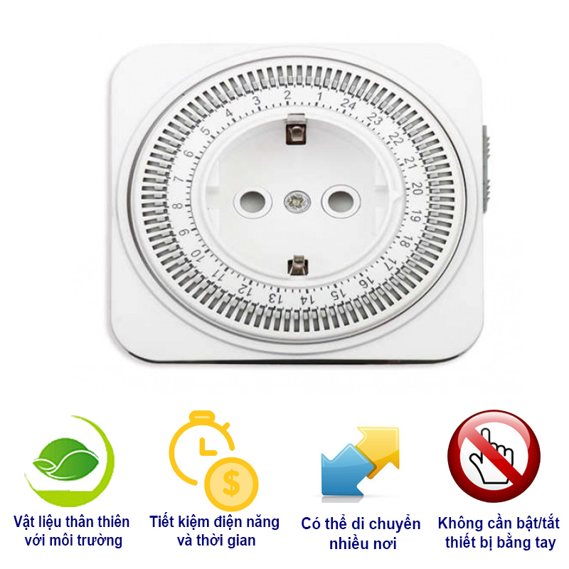Ổ cắm hẹn giờ cơ KAWASAN TG16