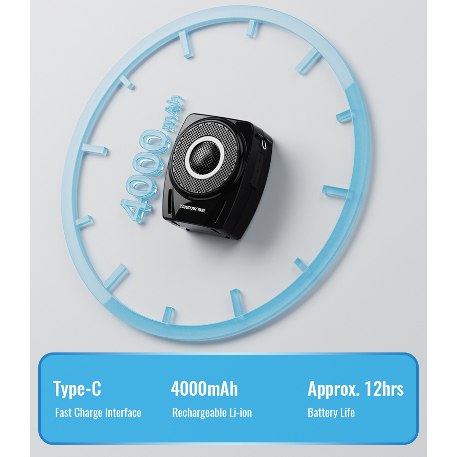 Máy trợ giảng không dây Takstar E8W, công suất 18W, hỗ trợ bluetooth