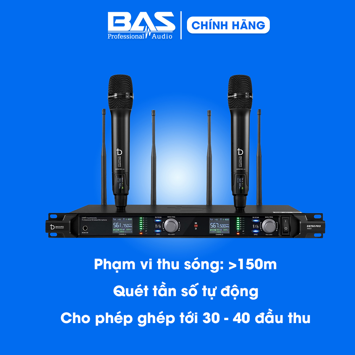 Micro không dây cao cấp, mic sự kiện dBacoustic DB750 PRO MKII