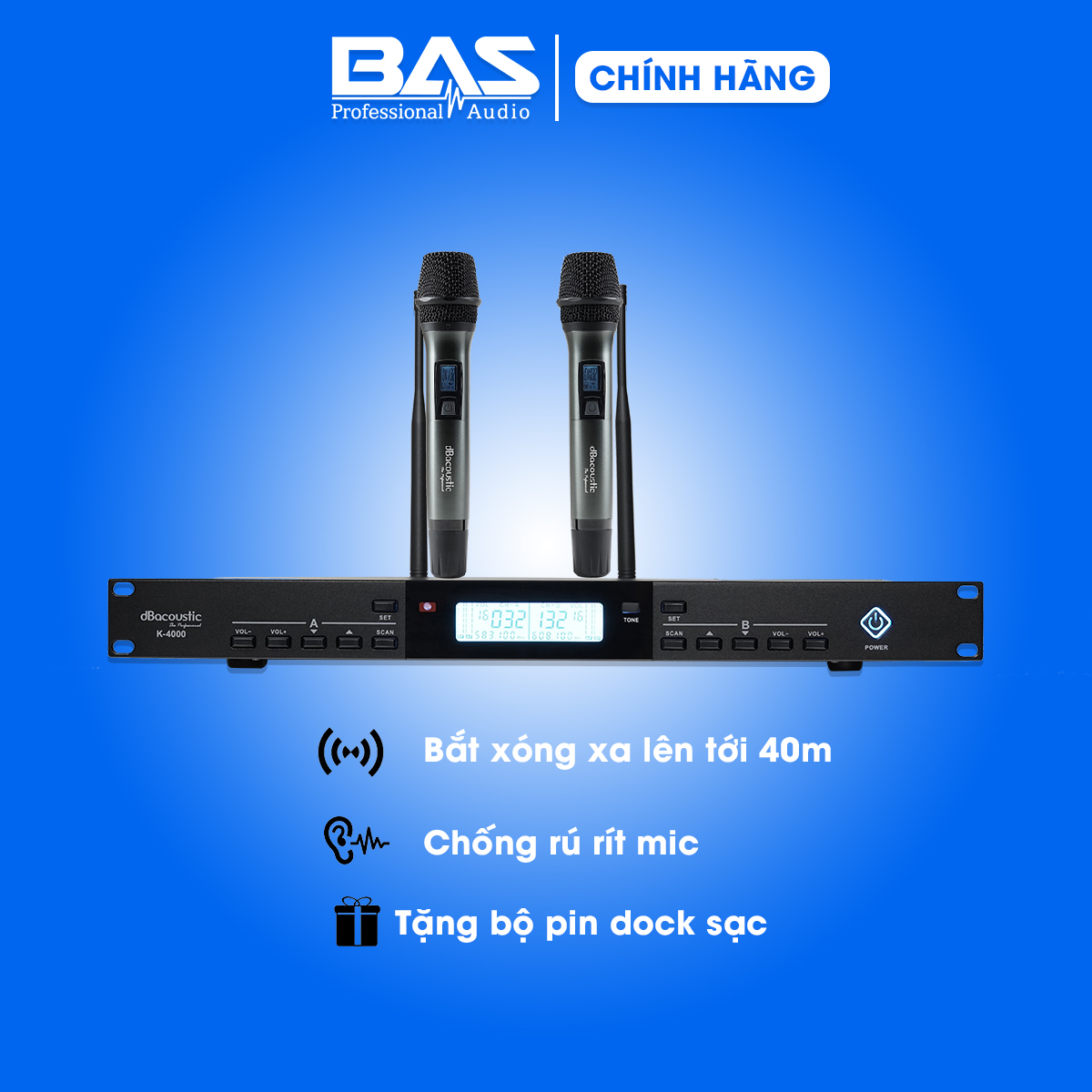 Micro karaoke không dây dBacoustic K4000