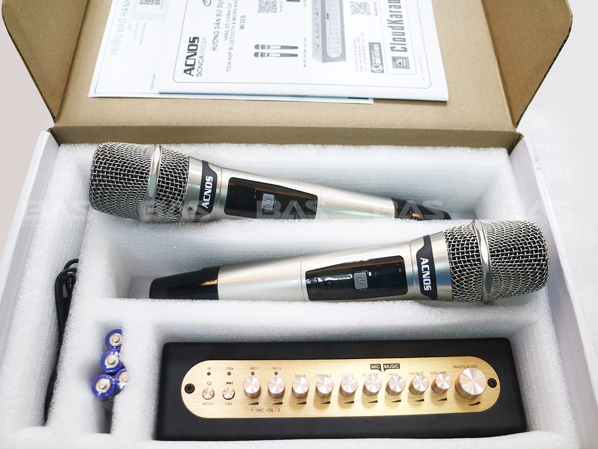 Mi30S Micro kèm vang số chỉnh cơ tích hợp bluetooth, mic không dây cho loa karaoke di động