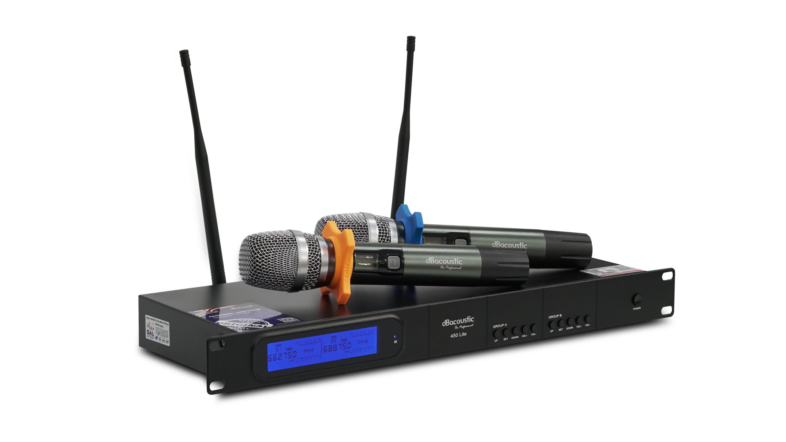 Micro dBacoustic 450 Lite, mic karaoke không dây cho dàn âm thanh gia đình