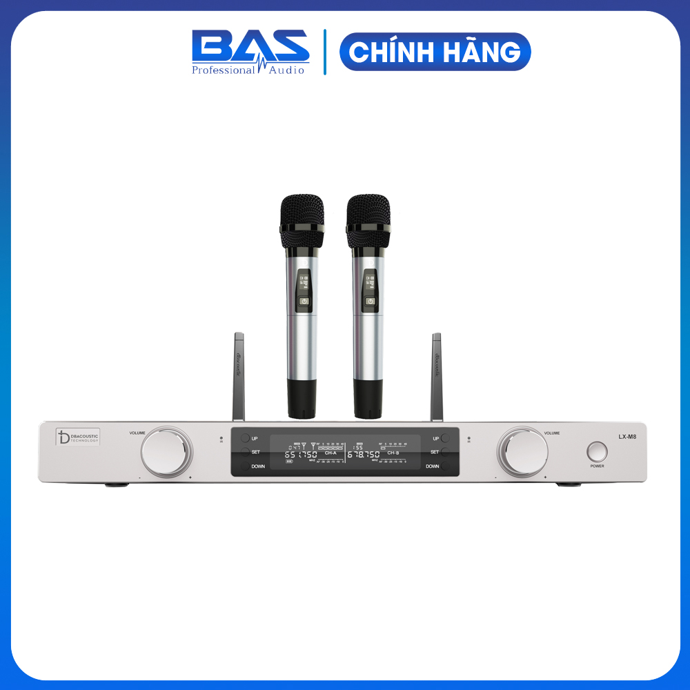 Micro DBacoustic LX M8, mic karaoke không dây dành cho dàn âm thanh chuyên nghiệp