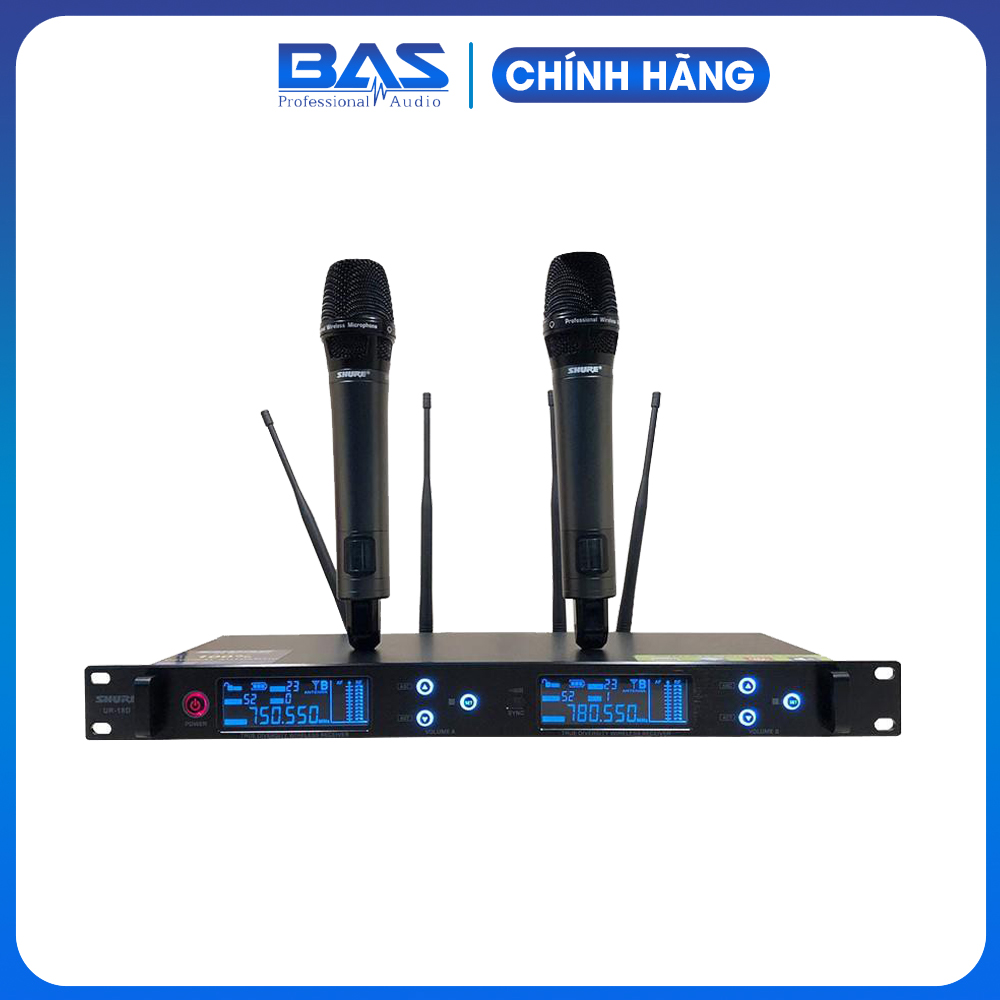 micro không dây shure UR18D, mic hát dành cho dàn âm thanh chuyên nghiệp