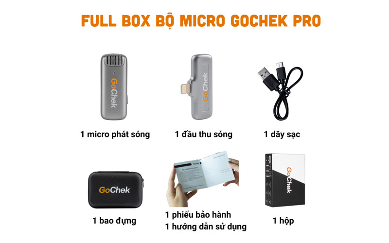 Micro thu âm không dây Gocheck A02 Pro