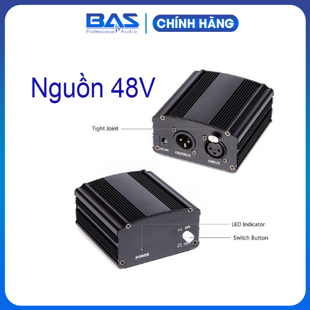 Nguồn Phantom 48V dành cho micro Condenser PC K200-K320-K600. Míc dùng nguồn 48V, mic thu âm