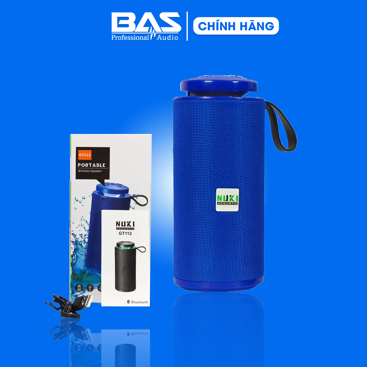 Loa bluetooth Nuki GT112, loa di động cầm tay gọn nhẹ