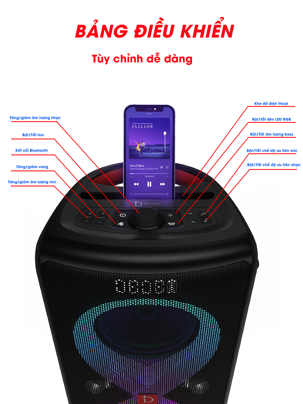 Loa di động, loa bluetooth dBacoustic Infinity 110Plus Premium