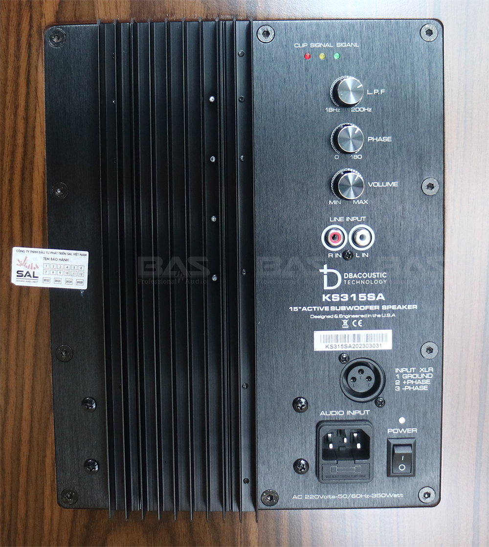 Sub điện dBacustic KS315SA, loa siêu trầm điện bass 40