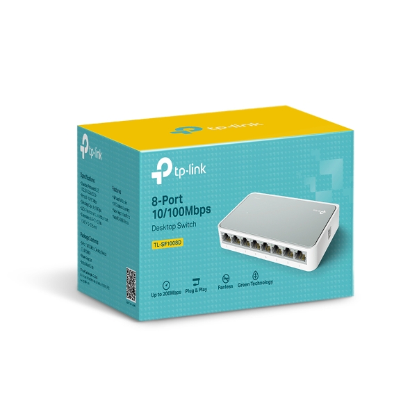 Switch 8 port TP-LINK TL-SF1008D, bộ chia tín hiệu để bàn 8 cổng