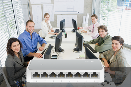 Switch 8 port TP-LINK TL-SF1008D, bộ chia tín hiệu để bàn 8 cổng