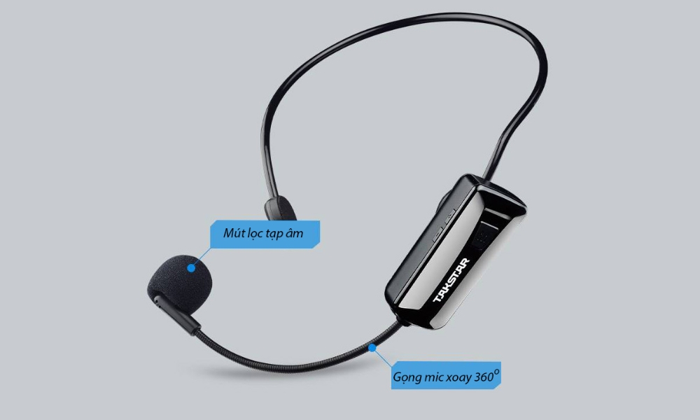 Máy trợ giảng Takstar E126W, công suất 8W, dung lượng 8000mAh, thời hạn sử dụng 8h