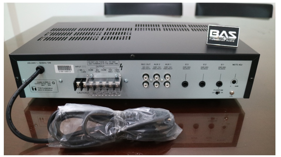 Amply Toa A-2060 dành cho loa âm trần, loa hộp, loa phóng thanh, tăng âm truyền thanh kèm mixer Toa A-2060