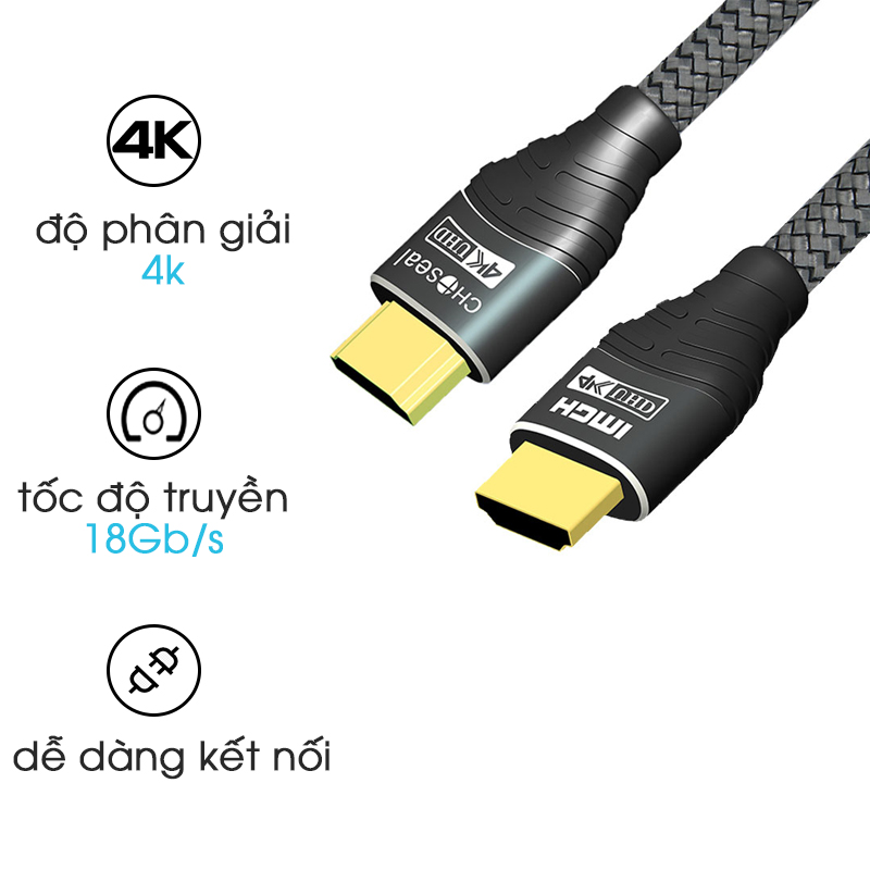 Dây HDMI Choseal - hỗ trợ 4k và 3D (10m)
