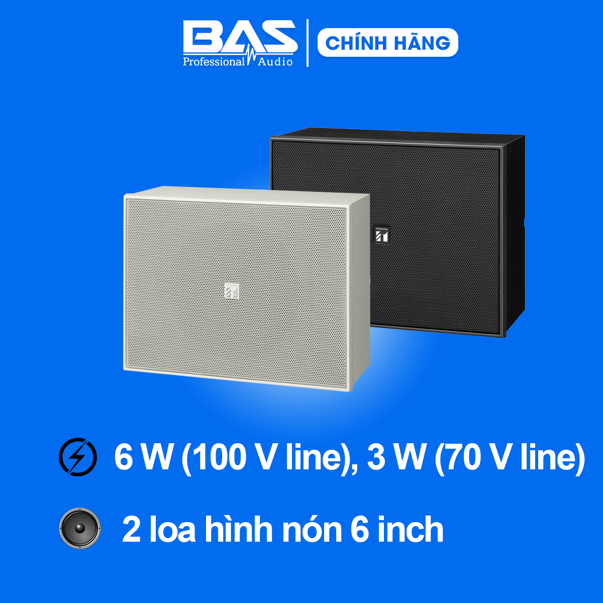 Loa hộp treo tường 6W: TOA BS-678 [ Hàng chính hãng ], Loa phòng trà, quán cafe, sân vườn....